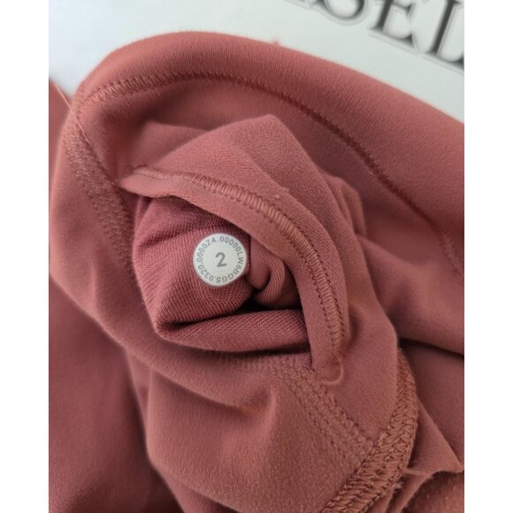 Lululemon WUNDER TRAIN HR CROP High-Rise Rose Pink Athletic Leggings Size 2 - Picture 4 of 5